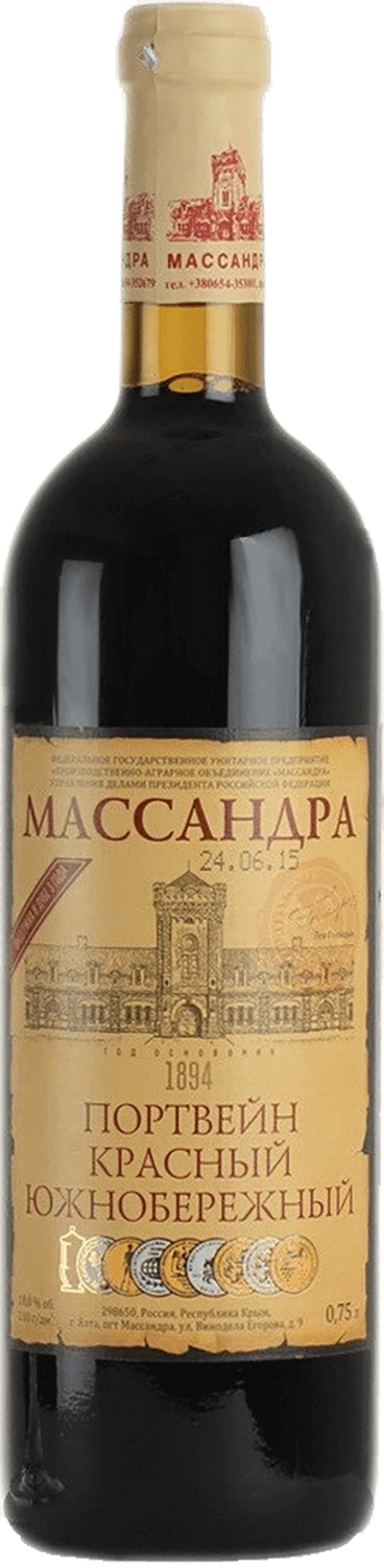 Портвейн Красный Южнобережный Массандра 0.75 л