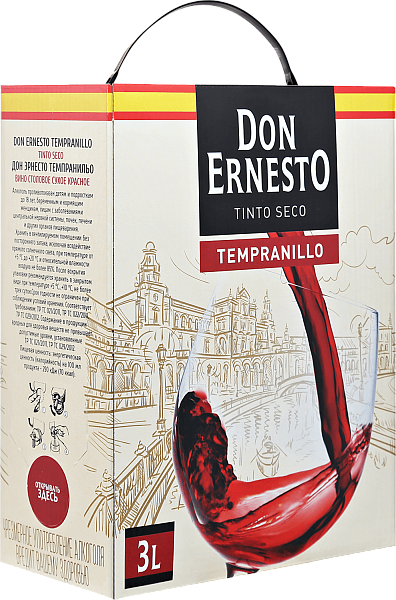 Don Ernesto Tempranillo Dcoop, 3 л в Пензе