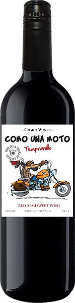 Como Una Moto Tempranillo Semisweet Vinos & Bodegas, 0.75 л в Пензе