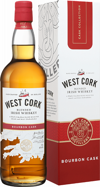 West Cork Bourbon Cask Blended Irish Whiskey (Подарочная упаковка), 0.7 л в Пензе